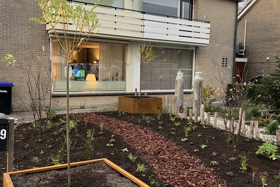 Voortuin renovatie met nieuwe beplanting